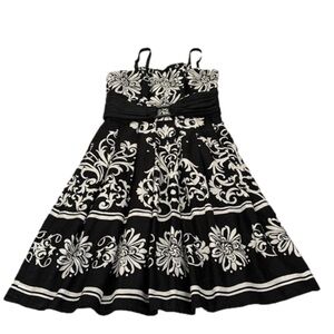 White House Black Market Sundress, Size 2, Black & White Print